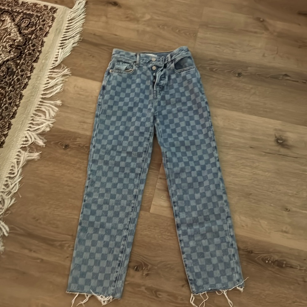 Pacsun High Rise Straight checkered